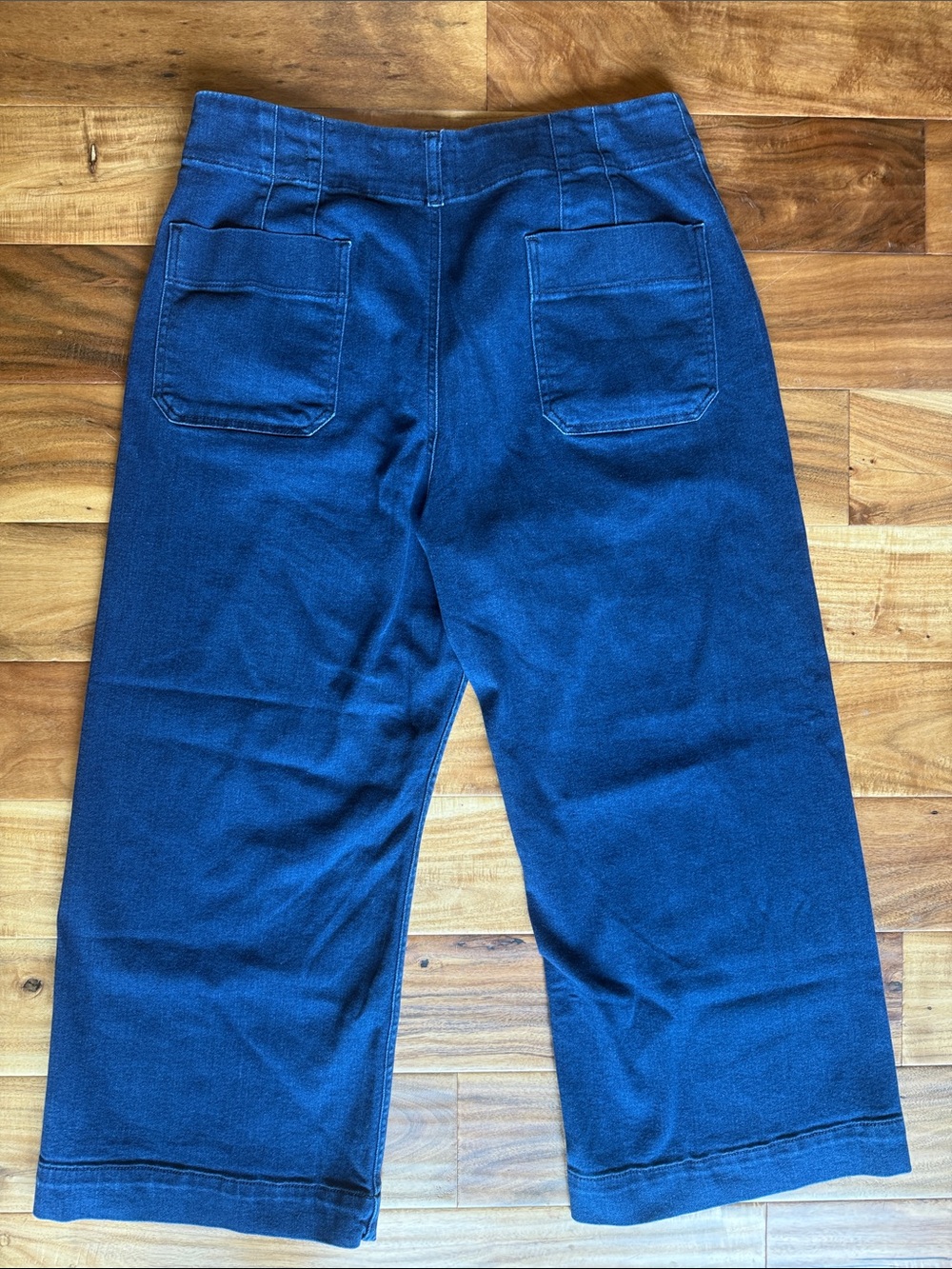 Maeve by Anthropologie Colette Cropped Wide Leg Jeans in Dark Blue size 34 - Picture 5 of 5